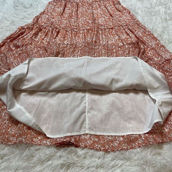 Miss Me Orange Floral Criss Cross Sleeveless Halter Dress Womens Size Small - Picture 3 of 13